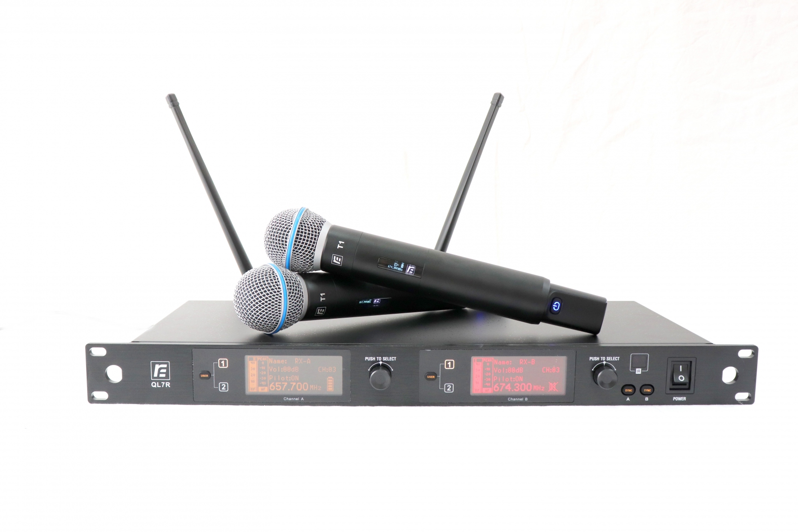 RFIntell QL7R/T1-B 720,500-754,000 МГц 2-канальная радиосистема с 2-мя ручными микрофонами в Луховицах